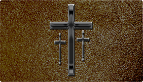 DNSEMP-C-517-BK-SH-BR Empire Corner Black 3 Crosses Shim Brown